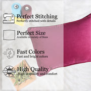 Velvet Cushion Cover With Piping - Perfect for Home Décor Rectangular Set of 2 ,Maroon